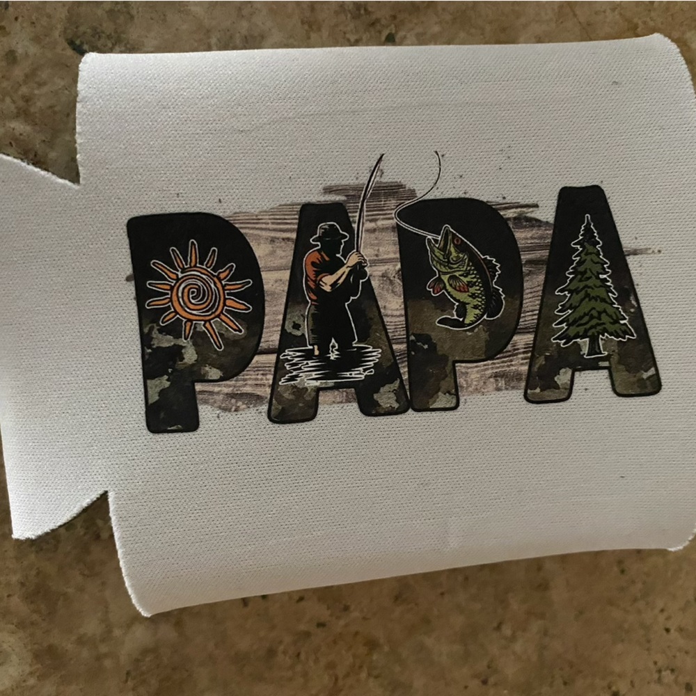 I am selling this papa  koozie for 4$ good for birthdays or Father’s Day